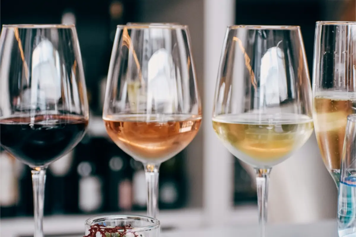 glasses of different wines
