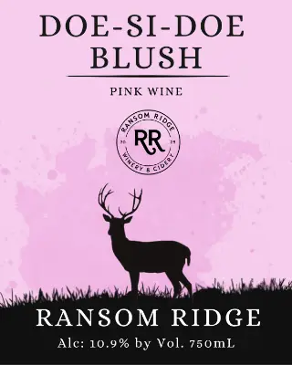 RANSOM RIDGE – DOE SI DOE FRONT Doe-si-doe blush label