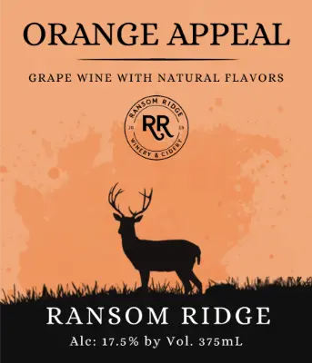 RANSOM RIDGE – ORANGE APPEAL FRONT Orange appeal label